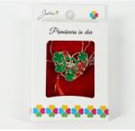 Flippy Martisor Brosa Mica in Cutie, Jolie, Dimensiune Brosa 2, 5-3 cm, Material Metal, Model Inima Cu Trifoi, Multicolor (teo-134774)