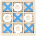 Flippy Jucarie Montessori Tic Tac Toe, Flippy, Educativa, Interactiva, din lemn, X si O, 9 Piese, 14.3x14.3 cm, Albastru Alb (teo-126528)