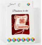 Flippy Martisor Brosa Mica in Cutie, Jolie, Dimensiune Brosa 2, 5-3 cm, Material Metal, Model Trifoi Mult Noroc, Alb (teo-134755)