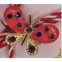 Flippy Martisor Brosa Mica in Cutie, Jolie, Dimensiune Brosa 2.5-3cm, Material Metal, Model Fluture Rosu (teo-134733)