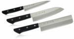 TOJIRO Комплект ножове Tojiro Basic TBS-300, 3 части, VG-10 стомана, черен (TBS-300)