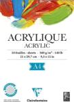 Clairefontaine Acrylic Pad Din Vázlatfüzet 10 A4 360 g (96308C)