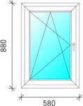  60x90 Bukó-nyíló műanyag ablak
