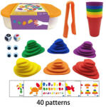 Montessori kreatív színes kavics puzzle (207800004)