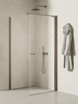 NEW TRENDY New Soleo Gunmetal Brushed zuhanykabin 90x80 cm négyszögletes grafit csiszolt/átlátszó üveg K-2138-WP
