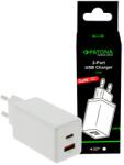 PATONA Premium GaN PD65W fali adapter fehér 1xUSB-C 1xUSB-A PD3.0 QC3.0 (PT-2644)