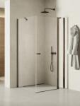 NEW TRENDY New Soleo Gunmetal Brushed zuhanykabin 100x80 cm négyszögletes grafit csiszolt/átlátszó üveg K-2156