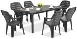 BICA Mobilier de grădină Bergen/Marne pentru 6 persoane Bica antracit (BC437ANT + 6xBC27ANT)