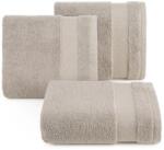 Eurofirany Nessy pamut törölköző vastag fényes csíkkal Bézs 50x90 cm