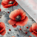 Takoy Jersey Takoy vad pipacsok szürke alapon