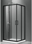 Fluminia Cabina de dus patrata, Mediterraneo, Hector Black, 80 x 80 cm, negru (S02RE02BL 80X200)