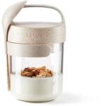 Lékué Jar To Go Organic Uzsonnás doboz kanállal, 400 ml (0301014V19U150)
