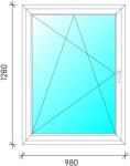  100x130 Bukó-nyíló műanyag ablak
