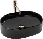 Rea Nadia, asztali mosdó 500x380x120 mm, kőutánzat - Black Stone, REA-U9240 (REA-U9240)