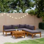 vidaXL Set mobilier de grădină cu perne, 6 piese, lemn masiv acacia (3086916)