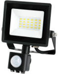 Kobi LED reflektor halogén 20W 1620lm 4000K IP65 fekete mozgásérzékelő MH Kobi (KOBNAS504)