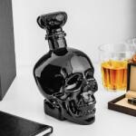 Giftspot Craniu de Sticlă Neagră (750ml. ) Suport sticla vin