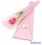  Szálas virág tasak - V mintával rózsaszín