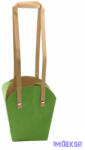  Papír füles virág táska 16 cm - Zöld