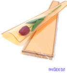  Szálas virág tasak - Metál kerettel barack