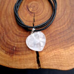  Szív medál Hegyikristály