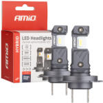 AMiO LED autó fényszóró izzó hibrid sorozat H7 H18 6000K Canbus (2-db párban)60W PRÉMIUM (04115)