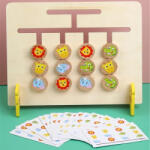  Joc Montessori de tip labirint de asociere si sortare culori si animale - FOUR COLOR ANIMAL GAME (100386)