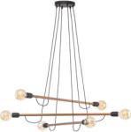 TK Lighting Lustra Negru Bej 6xE27 HELIX 4950TK (4950TK)