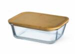 SIMAX Caserola din sticla termorezistenta yena 0, 85L SIMAX 7626/LB, rectangular, cu capac bambus