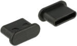 Delock Porvédo USB Type-C kimenethez fogantyú nélkül 10 darab fekete - 64014 (64014)