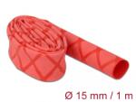 DeLock Zsugorcső X-mintás nem csúszós 1 m x 15 mm piros