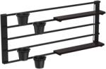 Luminex Fali polc virágcserepekkel és LED világítással SHELF 50x118 cm fekete/fenyő LU0322 (LU0322)