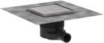 Hansgrohe RainDrain Brilliance - Padlólefolyó, 15x15 cm, csiszolt rozsdamentes acélból 56251800 (56251800)