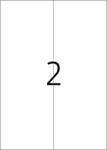 MOS Öntapadós etikett címke 105X297 mm A4 univerzális 2 db/ív, 200 db/csomag