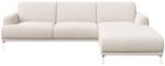 MESONICA Krémfehér szövet sarokkanapé MESONICA Puzo 240 cm, jobb (MESONICA-PUZO-150A-4R)