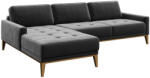 MESONICA Sötétszürke bársony sarokkanapé MESONICA Musso Tufted, bal, 248 cm (MESONICA-MUSSO-38B-4L)