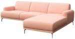 MESONICA Világos rózsaszín bársony sarokkanapé MESONICA Puzo 240 cm, jobb (MESONICA-PUZO-212A-4R)