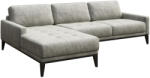 MESONICA Szürke műbőr sarokkanapé MESONICA Musso Tufted, bal, 248 cm (MESONICA-MUSSO-20B-4L)