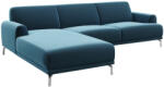 MESONICA Sötétkék sarokbársony kanapé MESONICA Puzo, bal, 240 cm (MESONICA-PUZO-37A-4L)