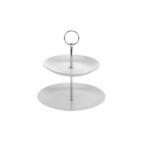 Excellent Houseware Suport servire cu 2 nivele Excellent Houseware, portelan, 21x25cm, alb (KO-628900000) Tava
