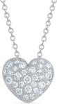 57Emozioni Colier în formă de inimă, aur 18k, diamante naturale 0.19 ct + 0.31 ct, cod 12622LPBD