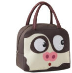 Flippy Geanta Frigorifica, Flippy, cu Desene Animat, Portabila pentru Copii, de Pranz, din Panza Oxford, 22x14x19 cm, Model Porc, Maro (teo-131604)