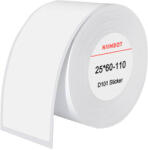 Niimbot hőpapír címkék 25x60 mm, 110 db (Fehér)