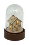 SZOTI Kft Karácsonyi házikó fából - világítós búrában (71730)