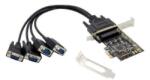 Conceptronic 4x DB9 bővítő kártya PCIe (EMRICK12B) (EMRICK12B)