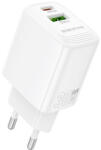 BOROFONE fali töltő BN29 Fuente - USB + Type C - QC 3.0 PD 30W fehér