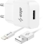 AlzaPower Smart Charger 2.1 A fehér + Core Lightning MFi (C189) 1 m, fehér (APW-CC110-CBMFI18911W)
