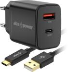 AlzaPower A101CA Fast Charge 20 W fekete + Core USB-C 2.0 1 m, fekete (APW-CCA101-CBTC2210B)