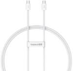 Baseus SUPERIOR 2 adatkábel (Type-C - Type-C, 100W, PD gyorstöltő, 100cm, törésgátló) FEHÉR