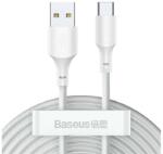 Baseus adatkábel 2db (USB - Type-C, 40W, PD gyorstöltő, 150cm) FEHÉR